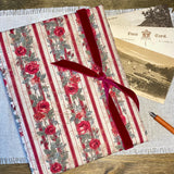 Postcard Album / Fabric Cover / Clear Plastic Pockets / 200 Postcards