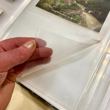 Postcard Album / Fabric Cover / Clear Plastic Pockets / 200 Postcards