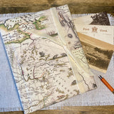 Postcard Album / Fabric Cover / Clear Plastic Pockets / 200 Postcards