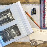 Postcard Album / Fabric Cover / Clear Plastic Pockets / 200 Postcards