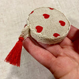 Handcrafted Tape Measure / Linen Fabric / Hare / Heart
