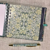 Address & Birthday Book + Pen / Hand Covered Fabric Book / Strawberry Thief Design - Little Bun Designs UK