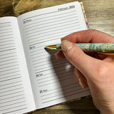 Peacock notebook / A6 fabric notebook / address book / bookmark / Diary - Little Bun Designs UK