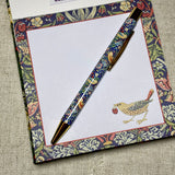 Strawberry Thief Telephone Pad / Chunky Note Block  / Memo Pad - Little Bun Designs UK
