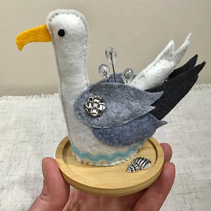 Seagull Pincushion / Handmade Felt Pincushion - Little Bun Designs UK