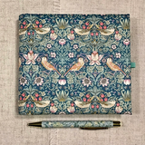 Address & Birthday Book + Pen / Strawberry Thief Fabric Book