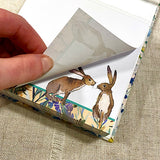 Telephone Pad / Chunky Note Block / Hares and Flowers
