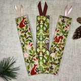 Woodland Bookmarks / Handmade Fabric Bookmark - Little Bun Designs UK