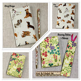 Slim Address Book / Fabric Covered / Handmade - Little Bun Designs UK