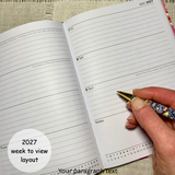2027 A5 Diary / Week to View / Day a Page / Any Year Diary / Animal Designs - Little Bun Designs UK