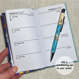 2027 Slim Fabric Diary / Animal Diary / Yearly Planner / Week To View