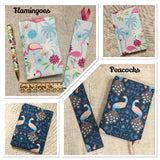 Small Fabric Address Book / Pocket Notebook / Bookmark / Floral Design
