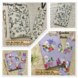 Small Fabric Address Book / Pocket Notebook / Bookmark / Floral Design