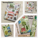 Pocket Address Book / Small Fabric Notebook / Bookmark / Countryside Design