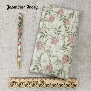 2025 Slim Diary / Fabric Covered Floral Planner / Week To View