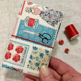 Vintage Sewing Accessories / Handmade Needle Book / Scissor Holder / Tape Measure