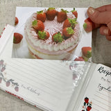 Handmade Recipe Journal with Recipe Cards / Strawberry Design