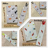 Handmade Address Book / Fabric Cover / Slim Design