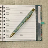 💜Address & Birthday Book / Hand Covered Fabric Book / Strawberry Thief Design