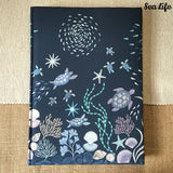 A4 Fabric Covered Notebook / Bookmark