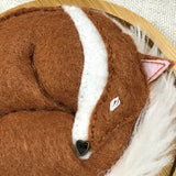 Felt Fox Pincushion / Sleeping Fox Pin Cushion / Woodland Sewing Accessories / Needle Minder