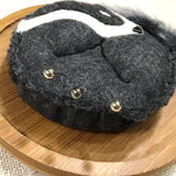 Sleeping Badger Pincushion / Handmade Pin Cushion / Woodland Sewing Accessories / Needle Minder