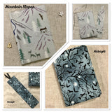 Pocket Address Book / Small Fabric Notebook / Bookmark / Countryside Design