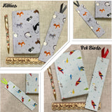 Pocket Address Book / Small Fabric Notebook / Handmade Bookmark
