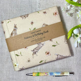 Address & Birthday Book + Pen / Rabbit Fabric / Bunnies