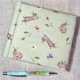 Address & Birthday Book + Pen / Rabbit Fabric / Bunnies