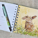 Address & Birthday Book + Pen / Rabbit Fabric / Bunnies