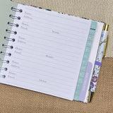 Address & Birthday Book + Pen / Hand Covered Fabric Book / Meadow Design