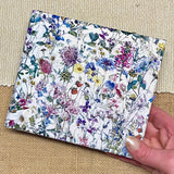 Address & Birthday Book + Pen / Hand Covered Fabric Book / Meadow Design