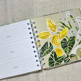 Address & Birthday Book + Pen / Hand Covered Fabric Book / Botanicals