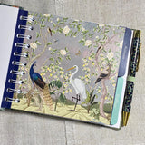 Address & Birthday Book + Pen / Hand Covered Fabric Book / Rainforest