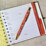 Address & Birthday Book / Hand Covered Fabric Book / Strawberry Thief Design