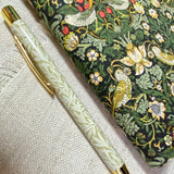 Address & Birthday Book + Pen / Strawberry Thief Fabric Book