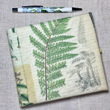 Address & Birthday Book + Pen / Hand Covered Fabric Book / Botanicals