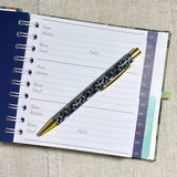 Address & Birthday Book + Pen / Hand Covered Fabric Book / Rainforest