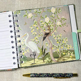 Address & Birthday Book + Pen / Hand Covered Fabric Book / Rainforest