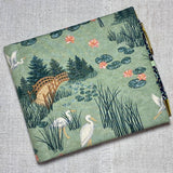 Address & Birthday Book + Pen / Hand Covered Fabric Book / Rainforest