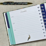 Address & Birthday Book + Pen / Hand Covered Fabric Book / Rainforest