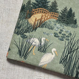 Address & Birthday Book + Pen / Hand Covered Fabric Book / Rainforest