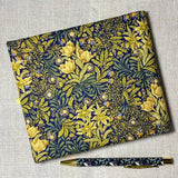 Address & Birthday Book + Pen / Hand Covered Fabric Book / Rainforest