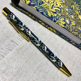 Address & Birthday Book + Pen / Hand Covered Fabric Book / Rainforest
