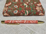 Address & Birthday Book / Hand Covered Fabric Book / Strawberry Thief Design
