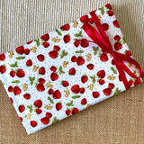 Handmade Recipe Journal with Recipe Cards / Strawberry Design