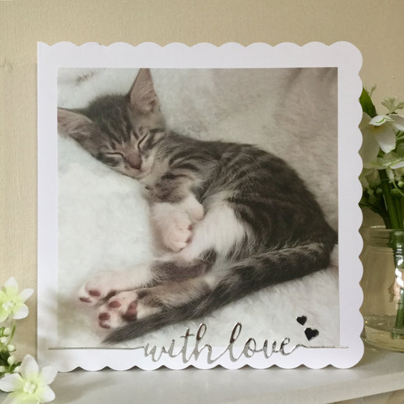 Kitten Card / Greeting Card / Personalised for any Occasion - Little Bun Designs UK