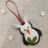 Penguin Tree Decoration / Christmas Decoration / Seasonal Hanging Decoration - Little Bun Designs UK