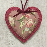 Rose Aromatherapy Scented Felt Heart - Little Bun Designs UK